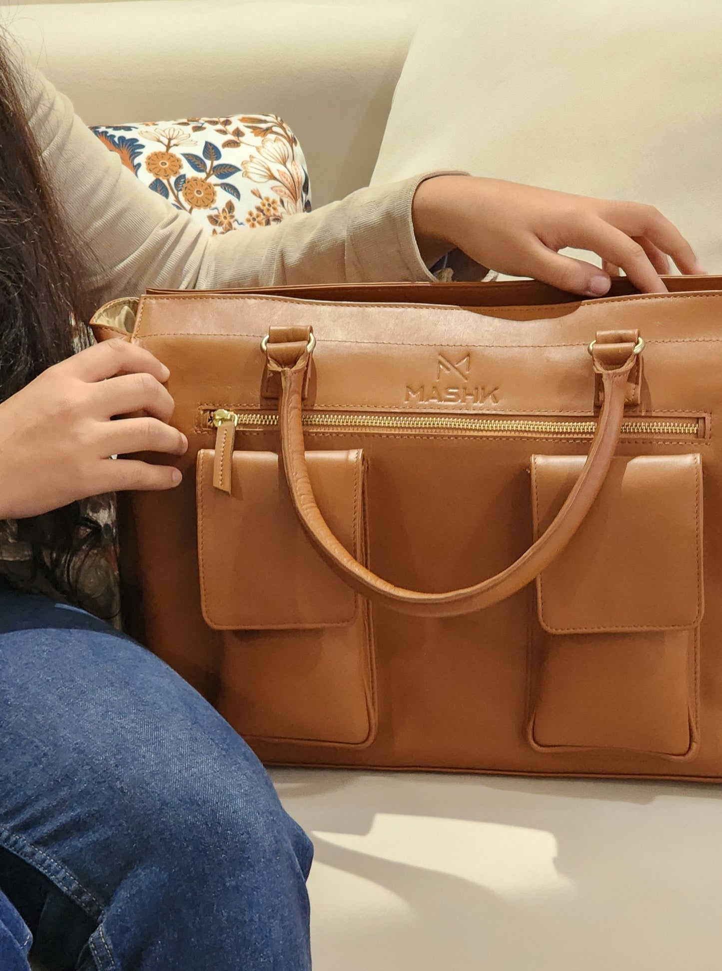 Olsen Tote – Cognac