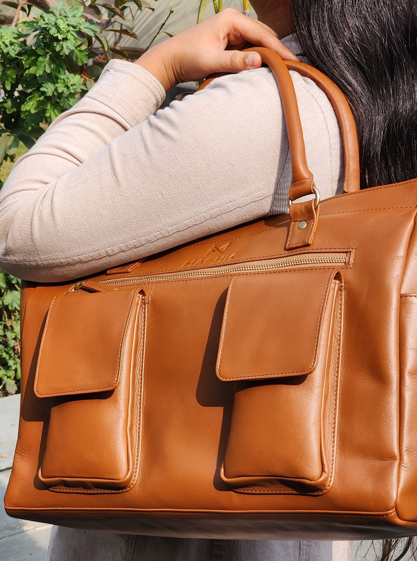 Olsen Tote – Cognac