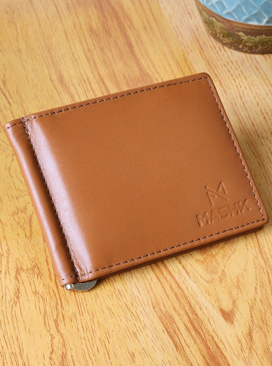 Money Clipper Card Holder - Cognac