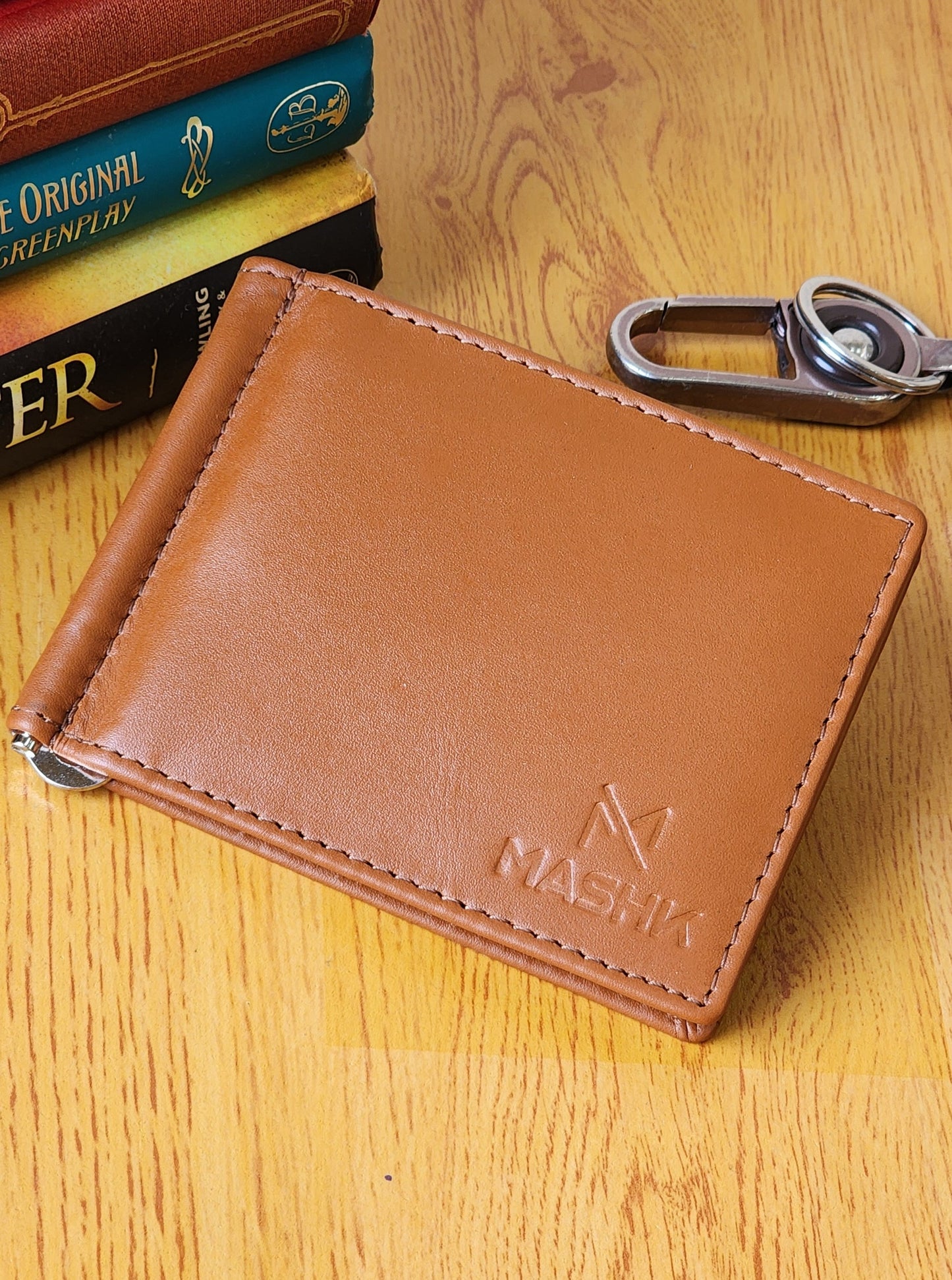 Money Clipper Card Holder - Cognac